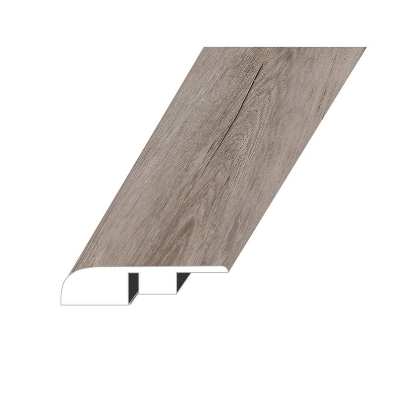 AMARE Gilded Slate 0.6 in. Thick x 1.4 in. W x 94.5 in. L SPC Vinyl End Cap Molding ECMNST-2019062