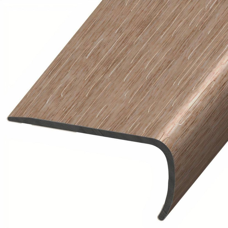 ASPEN FLOORING Attaran 1 in. Thick x 2 in. Width x 94 in. Length Rigid Core Stair Nosing Vinyl Molding A30048SN