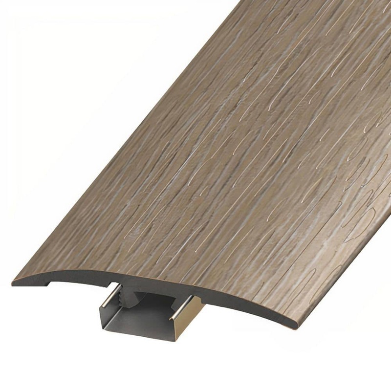ASPEN FLOORING Bergen 1/4 in. Thick x 2 in. Width x 94 in. Length 3-in-1 T-Mold, Reducer, and End Cap Vinyl Molding A30033TIO