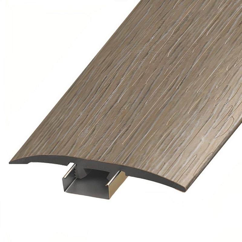 ASPEN FLOORING Ortega 1/4 in. Thick x 2 in. Width x 94 in. Length 3-in-1 T-Mold, Reducer, and End Cap Vinyl Molding A30022TIO