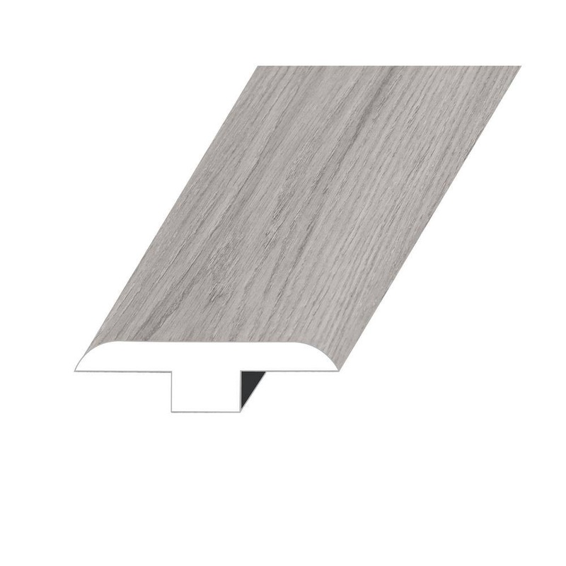 Domaine Gypsy Grey 0.5 in. T x 1.5 in. W x 94.5 in. L Vinyl T-Molding TMMNST-2020094