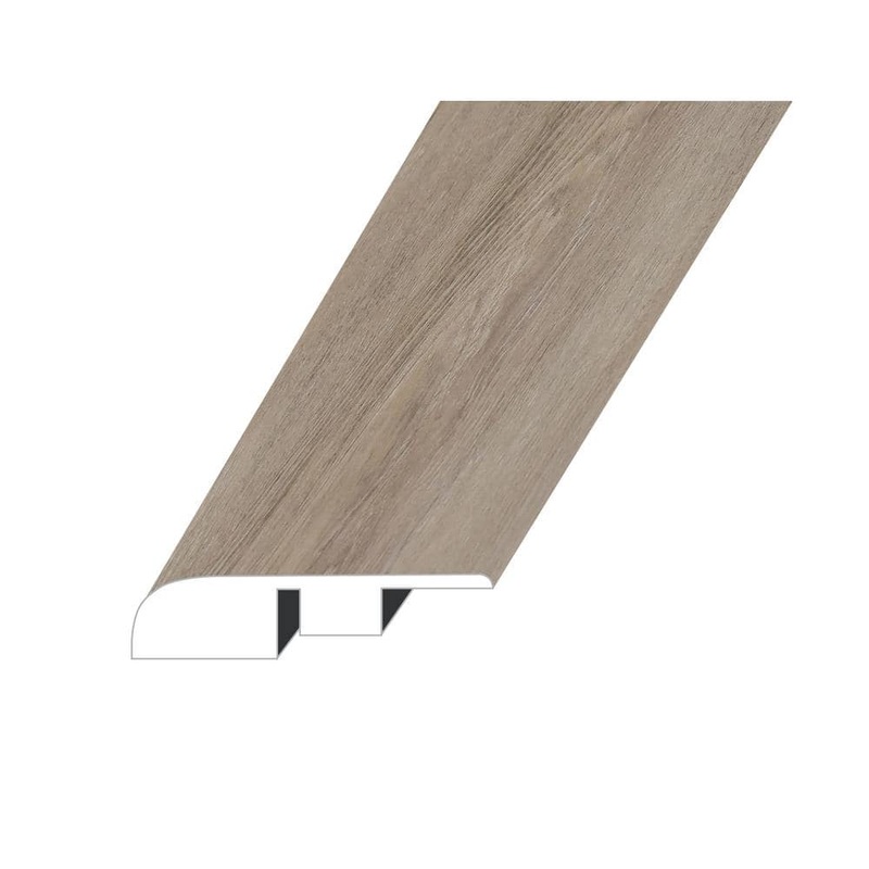 Domaine Metallic Taupe 0.5 in. T x 1.5 in. W x 94.5 in. L Vinyl End Cap Molding ECMNST-2020095