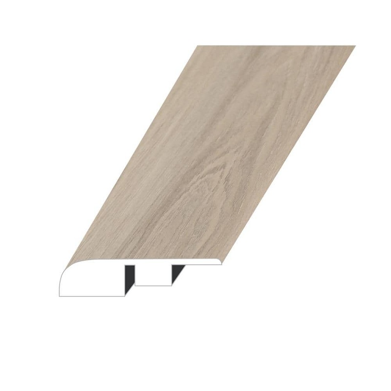 Domaine Satin Beige 0.5 in. T x 1.5 in. W x 94.5 in. L Vinyl End Cap Molding ECMNST-2020093