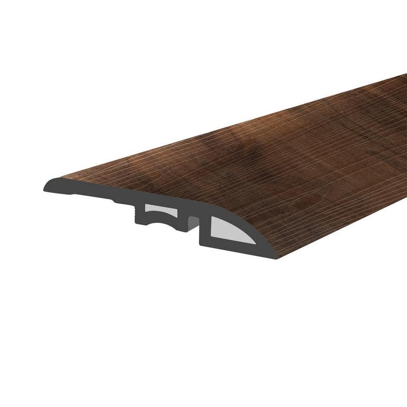 Lucida Surfaces Gluecore Angled Walnut 1-3/4 in. W x 47-1/4 in. L x 0.27 in. T Vinyl Reducer Molding Trim MC-317RM