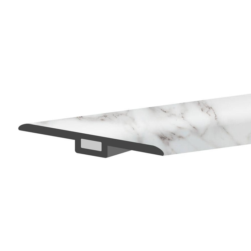 Lucida Surfaces GlueCore Whitestone 1-3/4 in. W x 47-1/4 in. L x 0.27 in. T Vinyl T-Molding GC-322TM