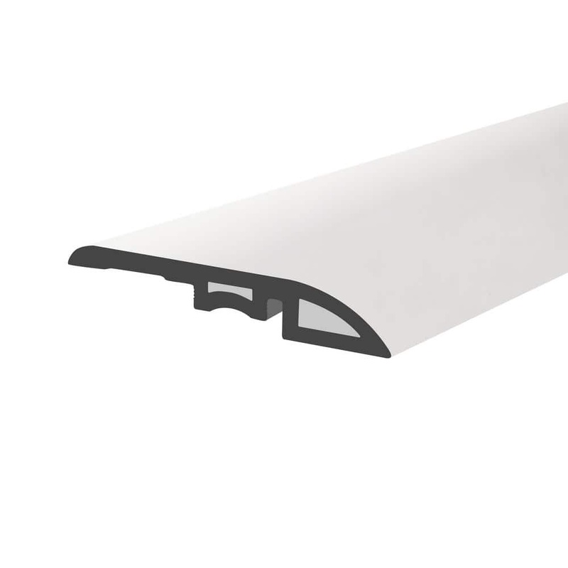 Lucida Surfaces MaxCore Piano White 1-3/4 in. W x 47-1/4 in. L x 0.27 in. T Vinyl Reducer Molding Trim MC-512RM