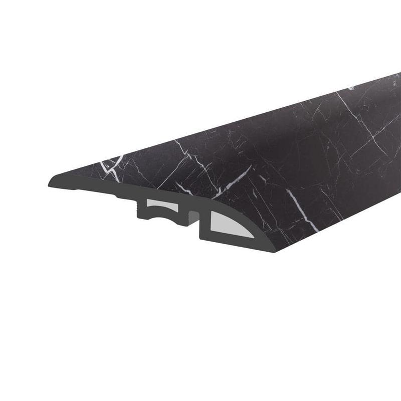 Lucida Surfaces TerraCore Nero Marquina 1-3/4 in. W x 47-1/4 in. L x 0.27 in. T Vinyl Reducer Molding Trim TC-606RM