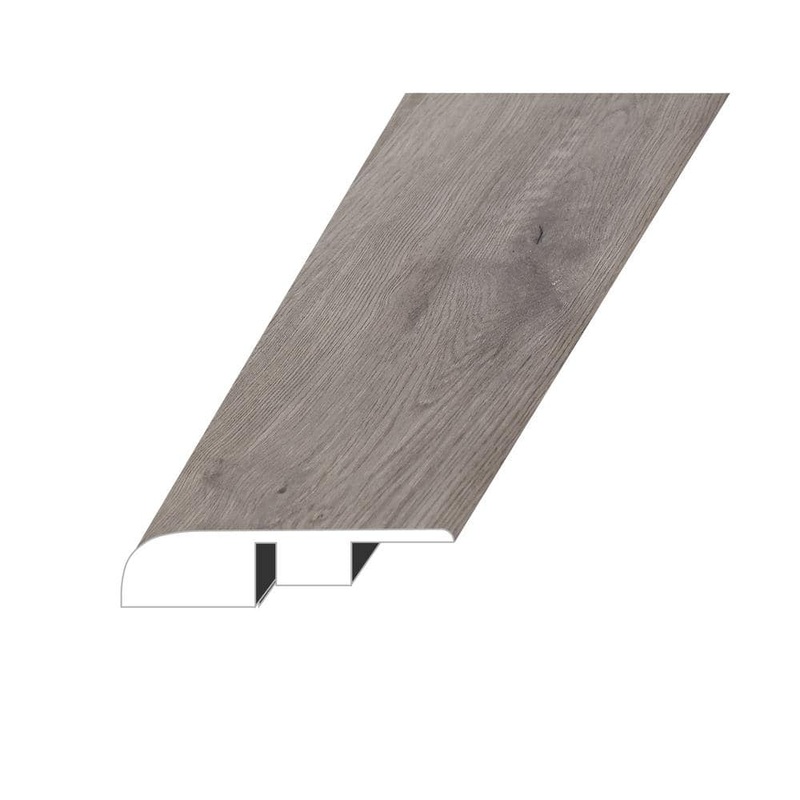 MERAKI Tranquil Grey 0.6 in. Thick x 1.4 in. W x 94.5 in. L SPC Vinyl End Cap Molding ECMNST-2019076