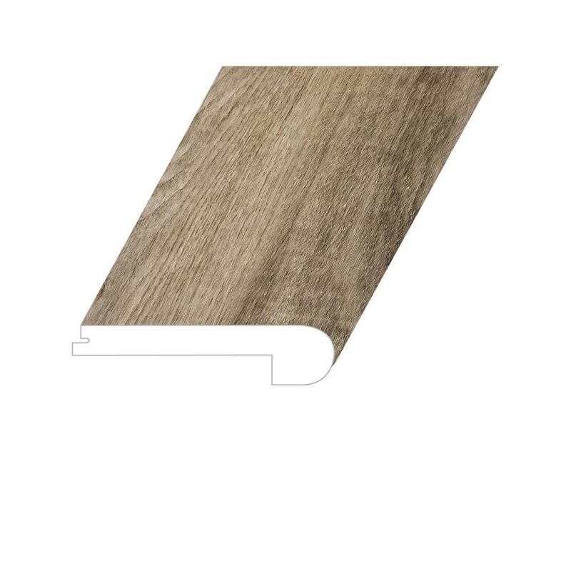 Paragon District Grey 1 in. Thick x 4.5 in. W x 94.5 in. L SPC Vinyl Flush Stair Nose Molding FSTNMNST-2021098