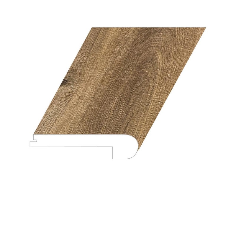 Paragon Kira Walnut 1 in. Thick x 4.5 in. W x 94.5 in. L SPC Vinyl Flush Stair Nose Molding FSTNMNST-2021099