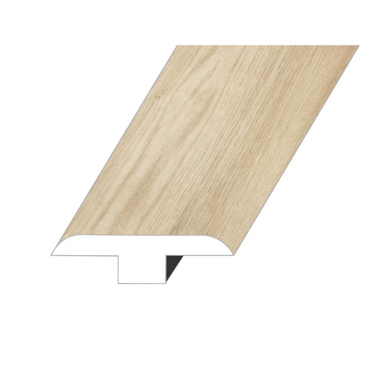 Paragon Lokai White 0.5 in. Thick x 1.8 in. W x 94.5 in. L SPC Vinyl T-Molding TMMNST-2021097