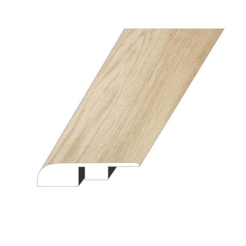 Paragon Lokai White 0.6 in. Thick x 1.4 in. W x 94.5 in. L SPC Vinyl End Cap Molding ECMNST-2021097