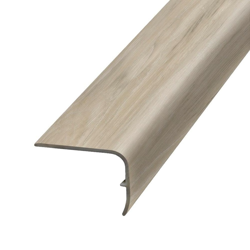 PERFORMANCE ACCESSORIES Banff Gray 1.32 in. Thick x 1.88 in. Wide x 78.7 in. Length Vinyl Stair Nose Molding VSNP-07725
