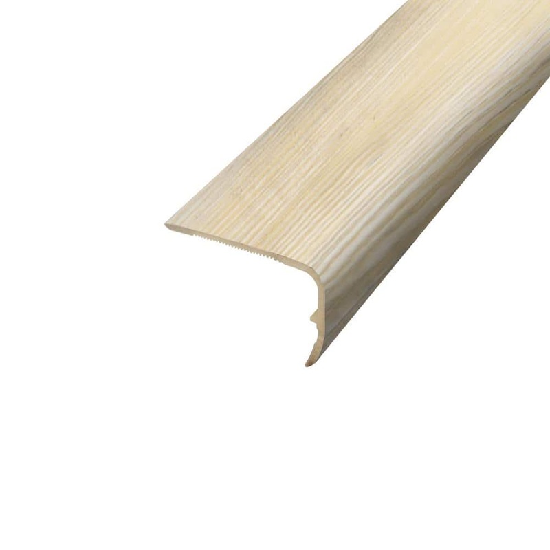 PERFORMANCE ACCESSORIES Neutral Pine 9.39 mm. Thick x 1.88 in. Wide x 78.7 in. Length Vinyl Stair Nose Molding VSNP-05753