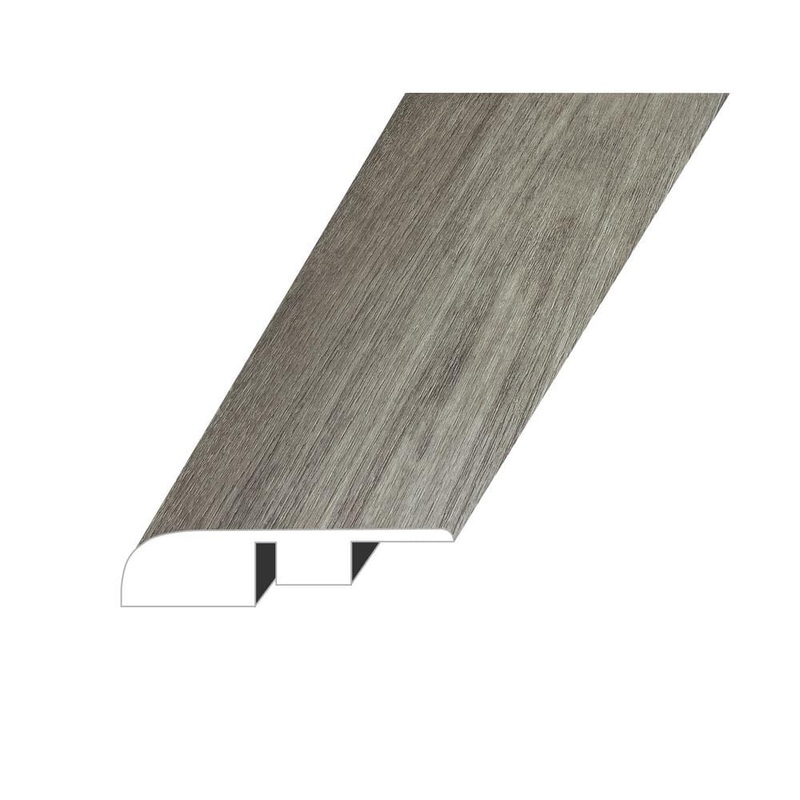 Vagabond Nirvana Grey 0.6 in. Thick x 1.4 in. W x 94.5 in. L ESPC Vinyl End Cap Molding ECMNST-2021115