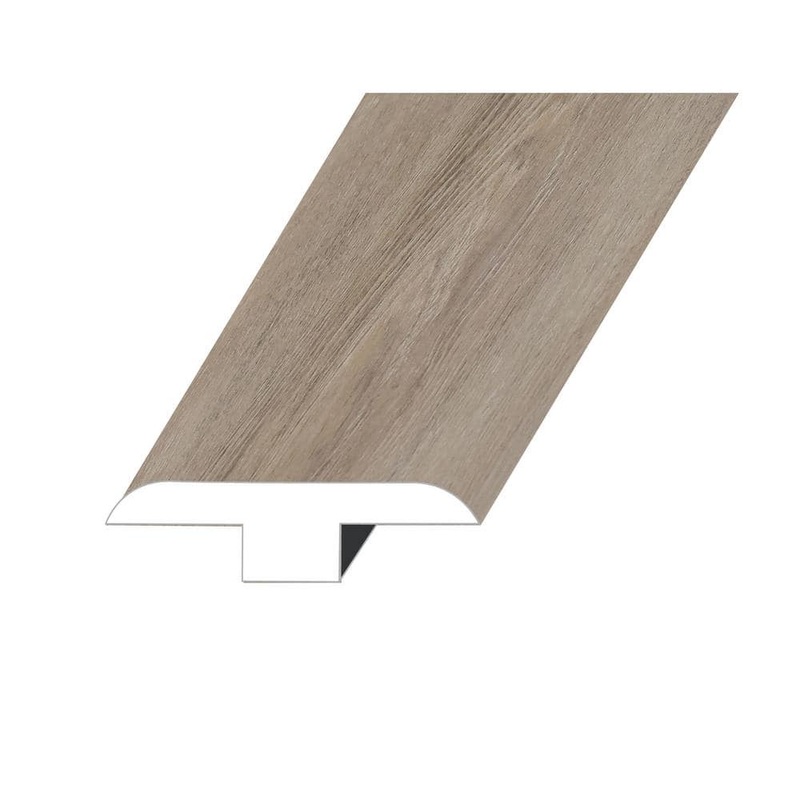 Domaine Metallic Taupe 0.5 in. T x 1.5 in. W x 94.5 in. L Vinyl T-Molding TMMNST-2020095