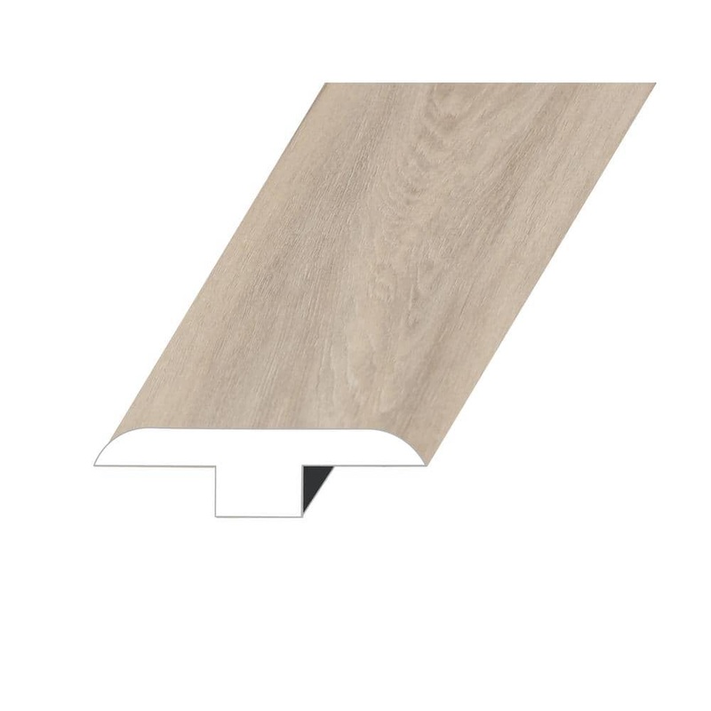 Domaine Satin Beige 0.5 in. T x 1.5 in. W x 94.5 in. L Vinyl T-Molding TMMNST-2020093