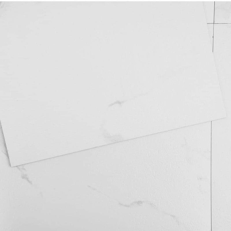 SKYSHALO Peel & Stick Vinyl Floor Tiles 12 x 12 in. 50 Pack White Flooring 4mil Wear Layer Thickness 50ft./box Coverage Area ZZYXJDDBDLS5P9FOZV0-0806