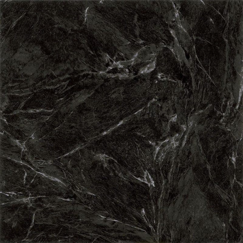 TrafficMaster Black Marble 3 MIL x 12 in. W x 12 in. L Peel and Stick Water Resistant Vinyl Tile Flooring (30 sq. ft./case) 26321061