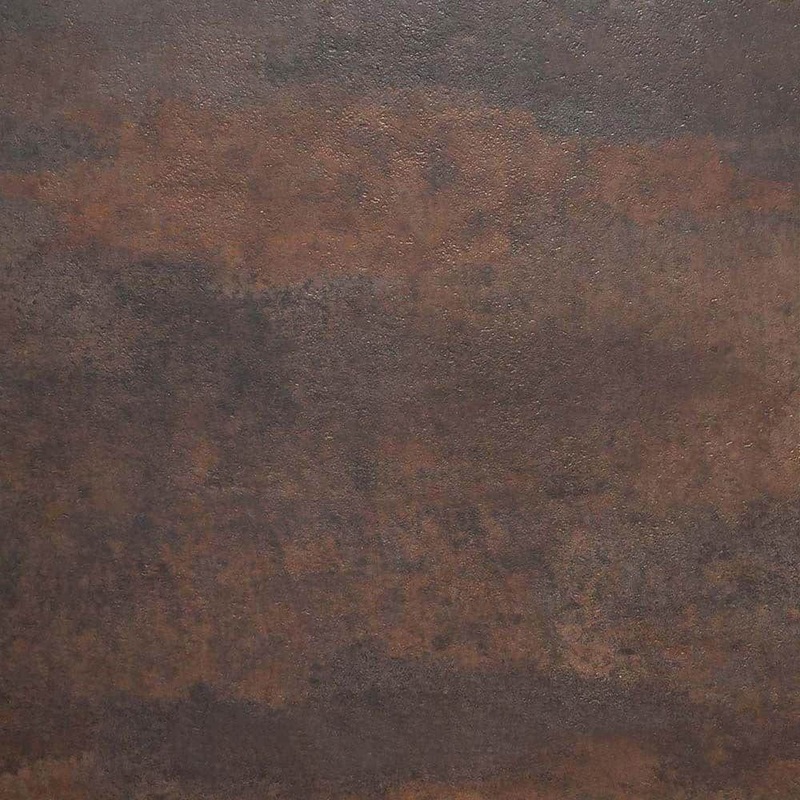 TrafficMaster Brown Oxidized Metal Sandstone Emboss 12 in. W x 18 in. L Peel and Stick Vinyl Tile Flooring (27 sqft/case) 77892U