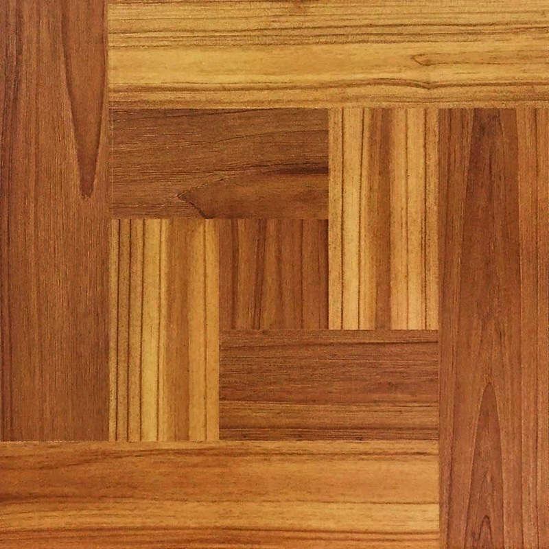 TrafficMaster Brown Wood Parquet 4 MIL x 12 in. W x 12 in. L Peel and Stick Water Resistant Vinyl Tile Flooring (30 sqft/case) 65657
