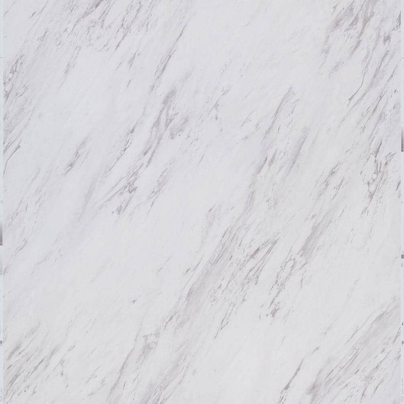 TrafficMaster Carrara Marble 4 MIL 12 in. W x 24 in. L Peel and Stick Waterproof Vinyl Tile Flooring (20 sqft/case) SS1212