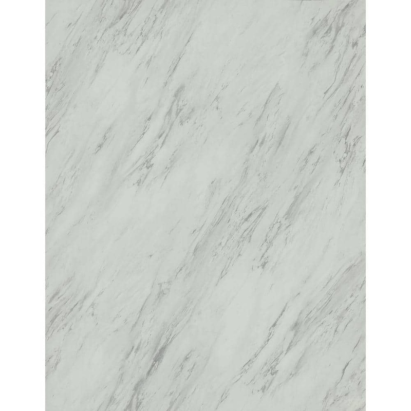 TrafficMaster Carrara Marble Tile 4 MIL 12 in. W x 24 in. L Water Protection Peel and Stick Vinyl Tile Flooring (30 sq. ft./case) SS11203