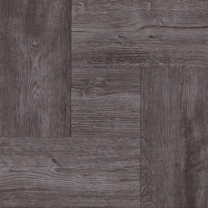 TrafficMaster Grey Wood Parquet 3 MIL x 12 in W x 12 in L Peel and Stick Water Resistant Vinyl Tile Flooring 30 sq ft A4265061