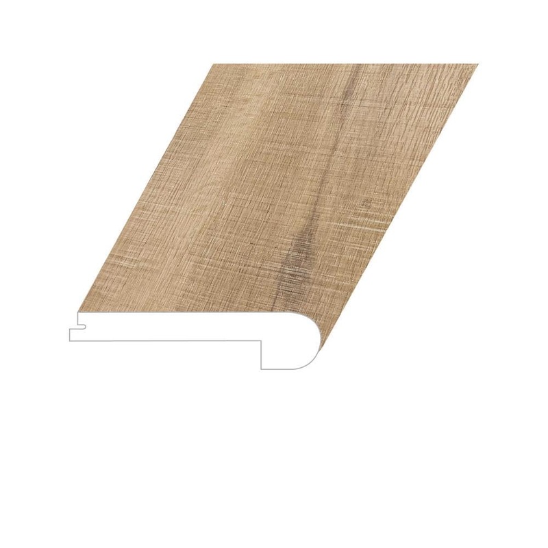 Zephyr Bungalow Tan 1 in. Thick x 4.5 in. W x 94.5 in. L SPC Vinyl Flush Stair Nose Molding FSTNMNST-2020087