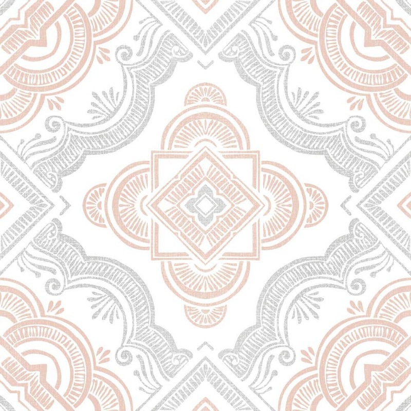 FloorPops Cecilia 12 in. W x 12 in. L White Peel & Stick Vinyl Tile Flooring (20 sq. ft./case) TFP3566