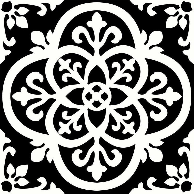 FloorPops Gothic 12 in. W x 12 in. L Black Peel & Stick Vinyl Tile Flooring (10 sq. ft./case) FP2475