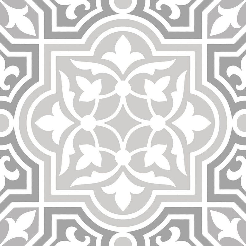 FloorPops Grey Cheverny 3 MIL x 12 in. W x 12 in. L Water Resistant Peel and Stick Vinyl Tile Flooring (20 sq. ft./case) TFP3571