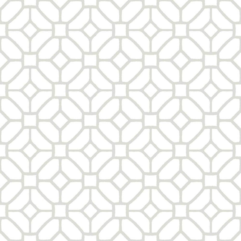 FloorPops Lattice 12 in. W x 12 in. L White Peel & Stick Vinyl Tile Flooring (10 sq. ft./case) FP2946