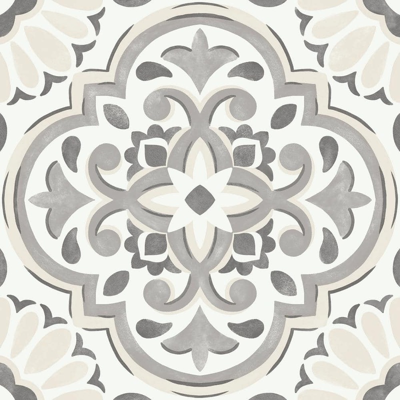 FloorPops Massimo 12 in. W x 12 in. L Grey Peel & Stick Vinyl Tile Flooring (20 sq. ft./case) TFP3988