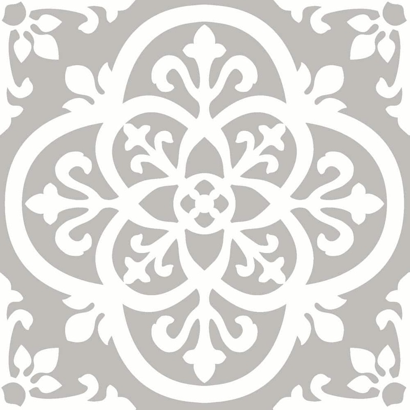 FloorPops Medina 12 in. W x 12 in. L Grey Peel & Stick Vinyl Tile Flooring (10 sq. ft./case) FP2942