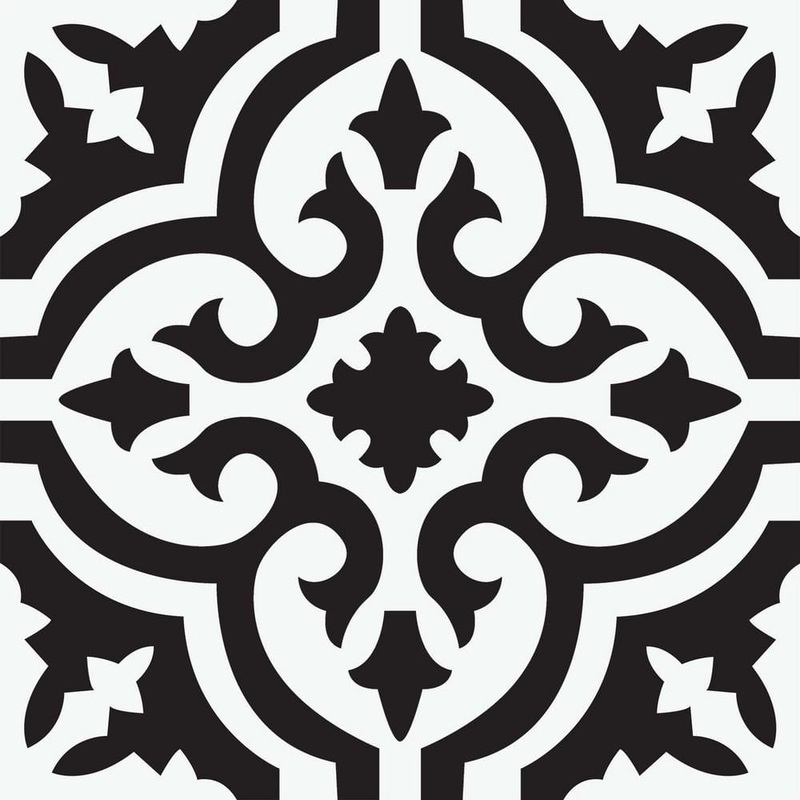 FloorPops Parma 12 in. W x 12 in. L Black Peel & Stick Vinyl Tile Flooring (20 sq. ft./case) TFP3828