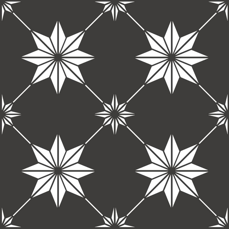 FloorPops Rigel 12 in. W x 12 in. L Black Peel & Stick Vinyl Tile Flooring (20 sq. ft./case) TFP3990