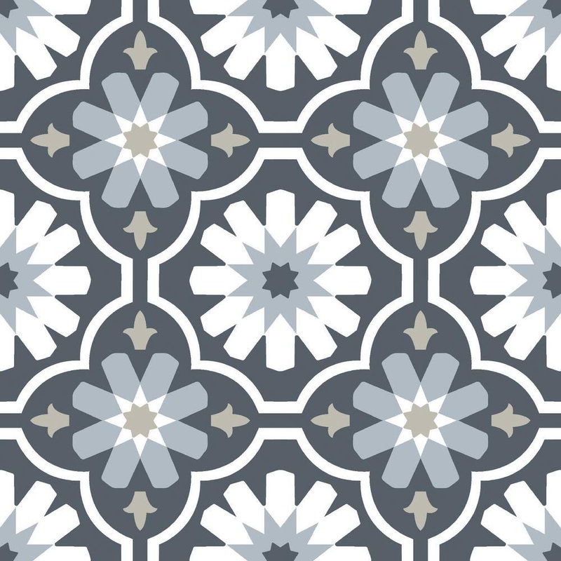 FloorPops Sevilla 12 in. W x 12 in. L Multicolor Peel & Stick Vinyl Tile Flooring (10 sq. ft./case) FP2944