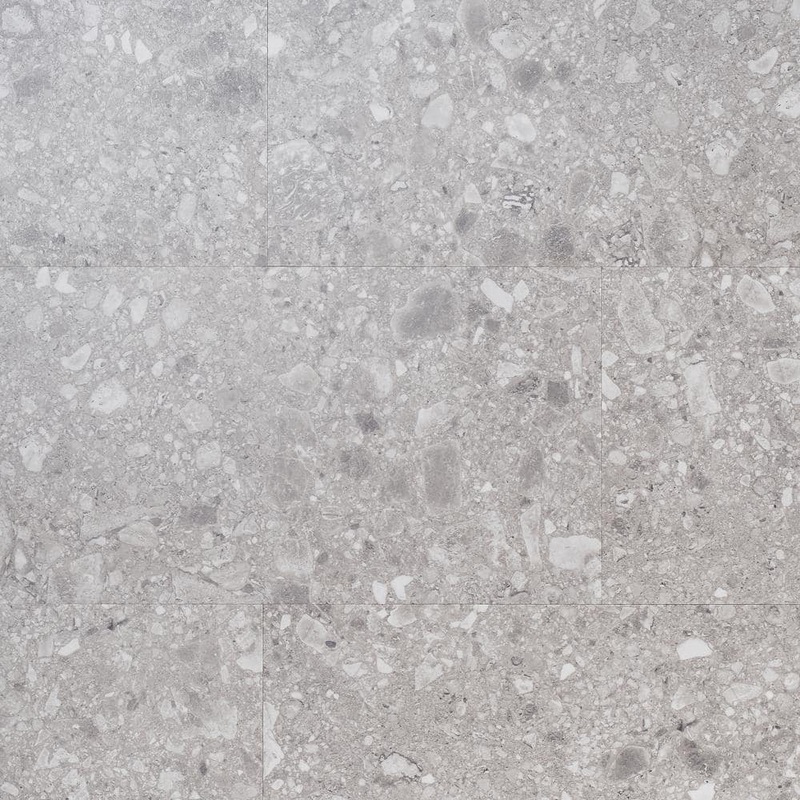 Ivy Hill Tile Rizzo Earth Gray 20 MIL x 12 in. x 24 in. Click Lock Terrazzo Look Waterproof Luxury Vinyl Flooring (20 sq. ft./Case) EXT3RD109258