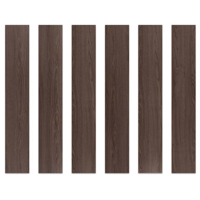Jeedeson 12 MIL x 6 in. W x 36 in. L Peel and Stick Water Resistant Luxury Vinyl Plank Flooring, Brown (54 sq. ft. /case) PVC003M