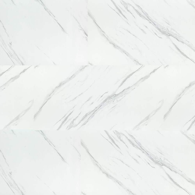 Jeedeson 6 MIL x 12 in. W x 24 in. L Peel and Stick Flooring Tile, White Marble Waterproof Vinyl Tile Flooring (60 sq.ft./case) JDS-JBS229-30P