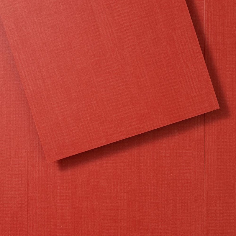 Lucida Surfaces FabCore Poppy 28 MIL x 12 in. W x 24 in. L Adhesive Waterproof Vinyl Tile Flooring (36 sqft/case) FC-3301