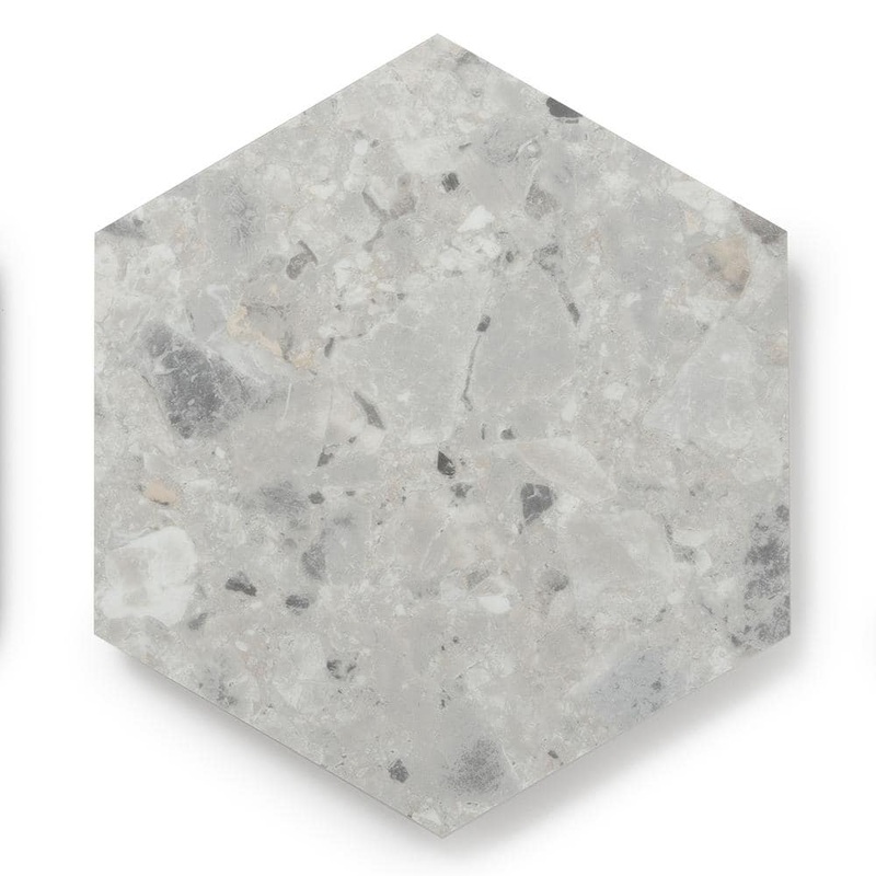 Lucida Surfaces MosaiCore Bone Quartz 28 MIL x 12 in. W x 10 in. L Glue Down Waterproof Vinyl Tile Flooring (12.3 sqft/case) SC-4154