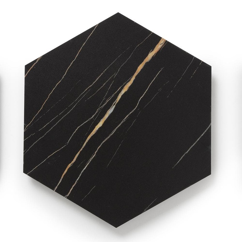 Lucida Surfaces MosaiCore Noir 28 MIL x 12 in. W x 10 in. L Glue Down Waterproof Vinyl Tile Flooring (12.3 sqft/case) SC-4159