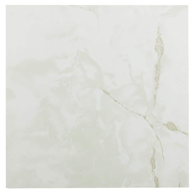 ACHIM Nexus Classic White 12 in. x 12 in. Peel and Stick Stone Vinyl Tile (20 sq. ft. / case) FTVMA40220