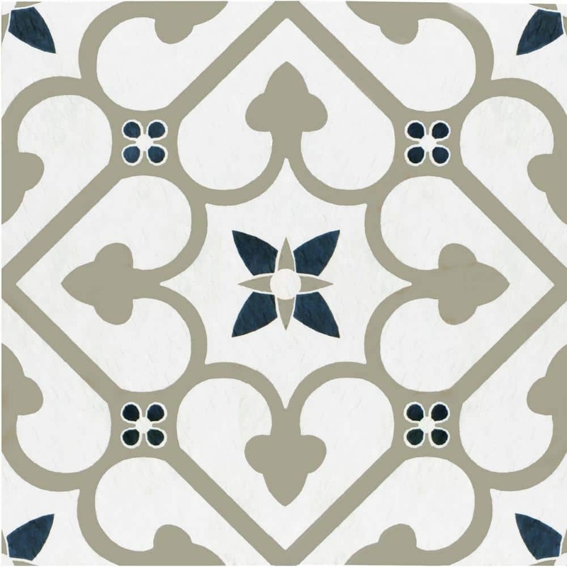 ACHIM Retro 12 in. W x 12 in. L Clover Blue/Grey Peel and Stick Vinyl Tile Flooring (20 sq. ft./case) RTFTV61320