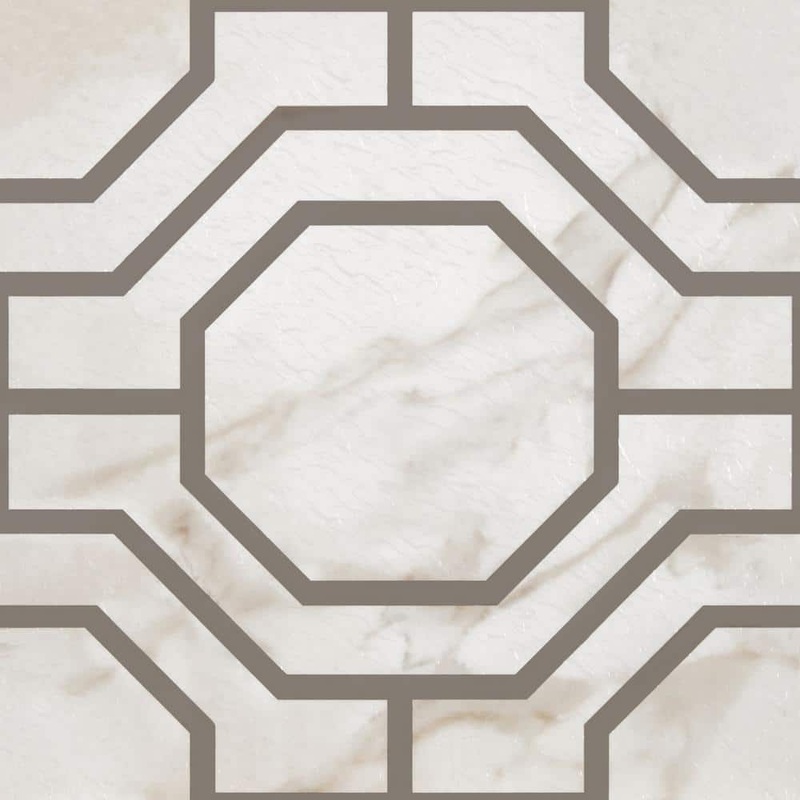 ACHIM Retro 12 in. W x 12 in. L Octagon Charcoal Marble Water Resistant Peel and Stick Vinyl Tile Flooring (20 sq. ft./case) RTFTV61120