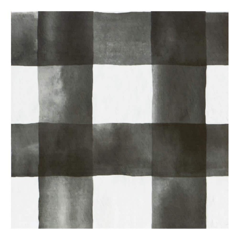 ACHIM Retro 12 in. W x 12 in. L Watercolor Check Smoke/White Peel and Stick Vinyl Tile Flooring (20 sq. ft./case) RTFTV61820