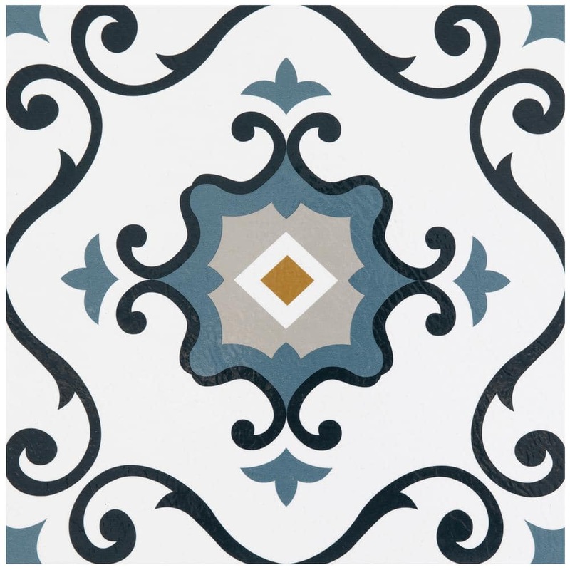 Achim Retro 12 in. x 12 in. 59 MIL Peel and Stick Self Adhesive Vinyl Water Resistant Floor Tile-Slate-10 Tiles/10 sq. ft. RTFTV601FA