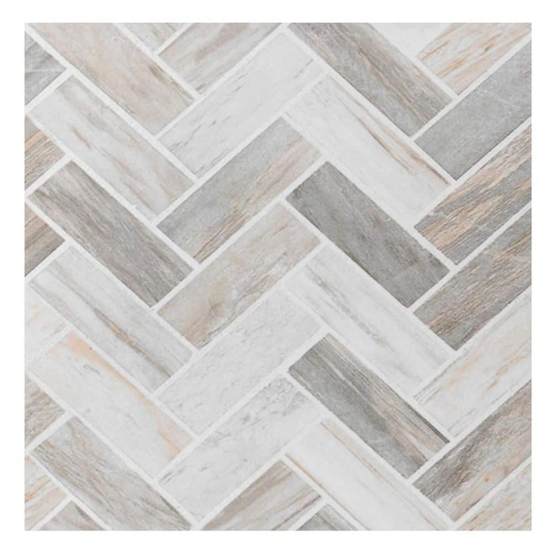 ACHIM Retro 12×12 Self Adhesive Vinyl Floor Tile – Stone Herringbone – 20 Tiles/20 sq. ft. RTFTV62820